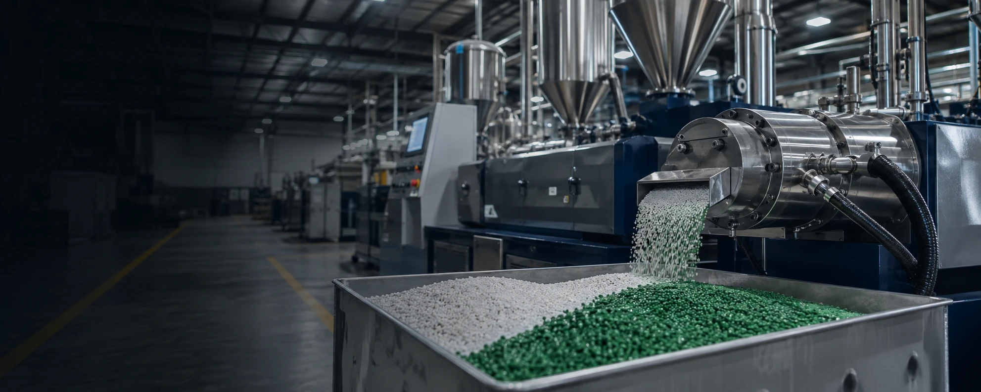 Polymer granulation equipment and plastic materials